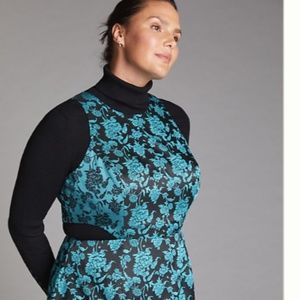 Anthropologie Hutch Floral Jacquard Cut-Out Mini Dress